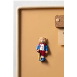 Jolie Bear Magnet - Lacivert/Bordo - 4x8 cm