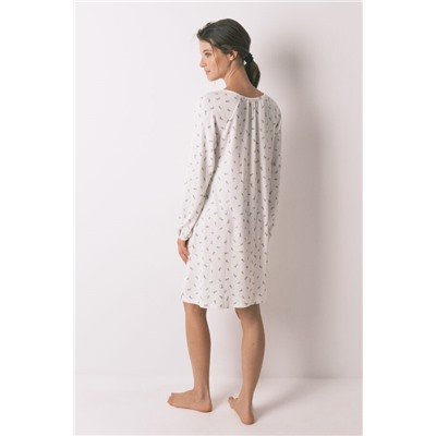 Camisón holgado midi blanco print flores
