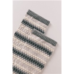 Calcetines largos rombos gris claro