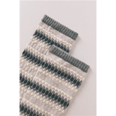 Calcetines largos rombos gris claro