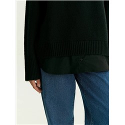 Джемпер из вискозного трикотажа с добавлением шерсти, B3234/inverta