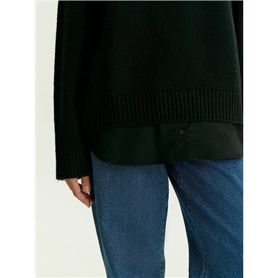 Джемпер из вискозного трикотажа с добавлением шерсти, B3234/inverta