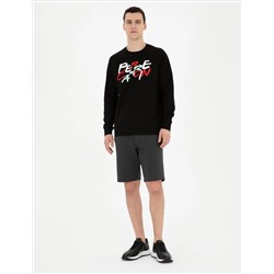 Siyah Regular Fit Sweatshirt