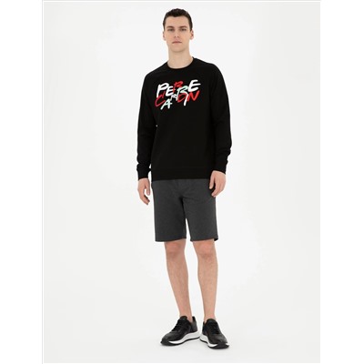 Siyah Regular Fit Sweatshirt