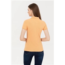Kadın Turuncu Basic Polo Yaka Tişört