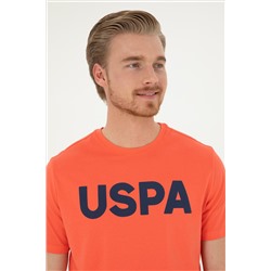 Erkek Regular Fit Bisiklet Yaka Nar Çiçeği Basic Tişört
