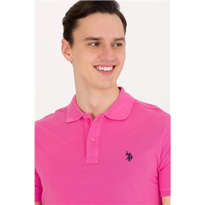 Erkek Pembe Basic Polo Yaka Tişört