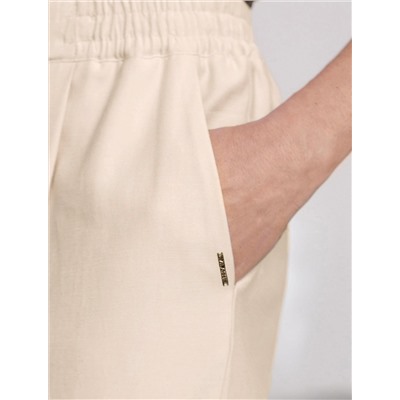 Брюки бананы с поясом на резинке из плотного лиоцелла