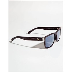 MEN'S RECTANGULAR WOOD FRAME SUNGLASSES