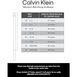 Calvin Klein Women's Two-in-One Flip-to-Reverse Statement Buckle Wide Fashion Reversible Belt (Regular & Plus Sizes)