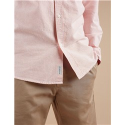 Pocket Striped Oxford Shirt, Men, Orange
