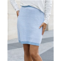 Юбка фактурной вязки с трикотажной подкладкой