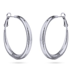 Серьги Конго (покрытие родий), Есть комплект