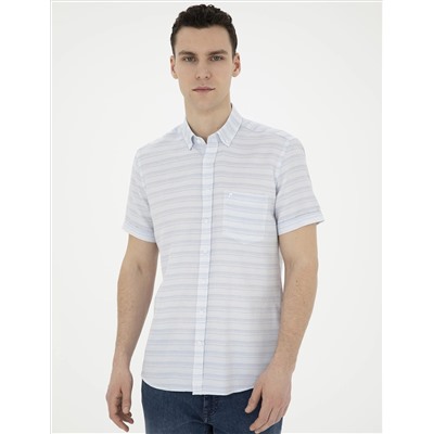 Açık Mavi Regular Fit Kısa Kollu Gömlek