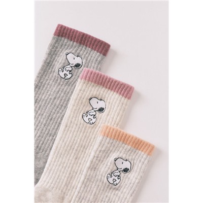 Pack 3 calcetines largos estampado Snoopy