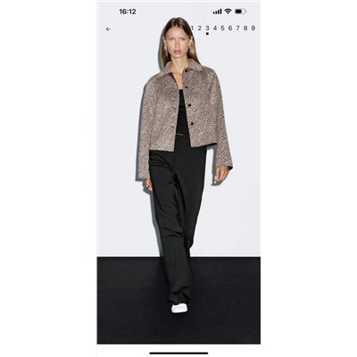 Женский жакет из пальтовой ткани с леопардовым принтом МАССИМО Д