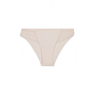 Braga clásica microfibra y encaje rosa