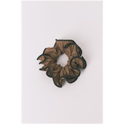 Maxi scrunchie semi transparente marrón