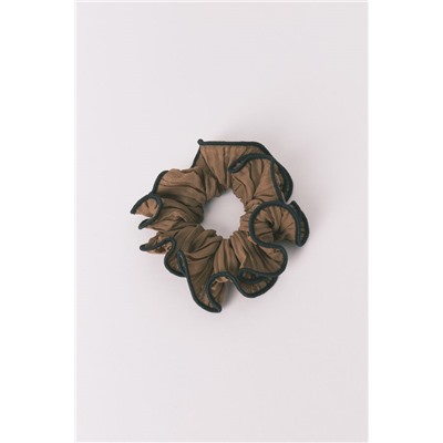 Maxi scrunchie semi transparente marrón