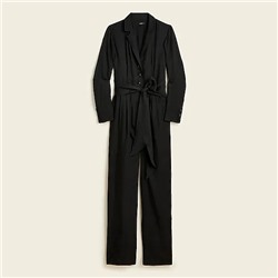 Eco cupro tuxedo jumpsuit