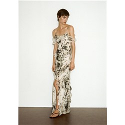 Vestido volantes animal print