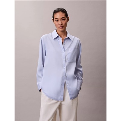 Tencel Roll Tab Button-Down Shirt