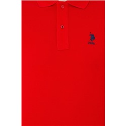 Erkek Kırmızı Basic Polo Yaka Tişört