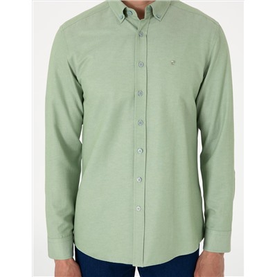 Çağla Oxford Slim Fit Kolay Ütülenebilir Gömlek