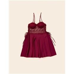 Bordo Saten 6'lı Çeyiz Seti