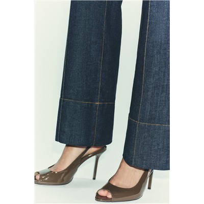 FAUX PATENT OPEN-TOE SLINGBACK HEELS