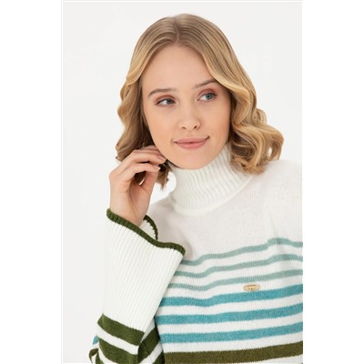 Kadın Kum Balıkçı Yaka Kazak