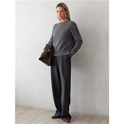 Брюки-палаццо на резинке сзади из джерси