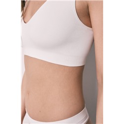 Top halter liso clean cut blanco