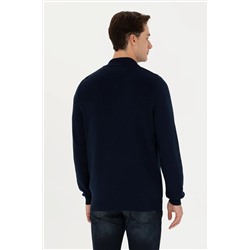 Erkek Lacivert Triko Hırka