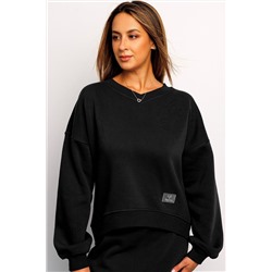 Свитшот худи оверсайз кофта с начесом 387BLK