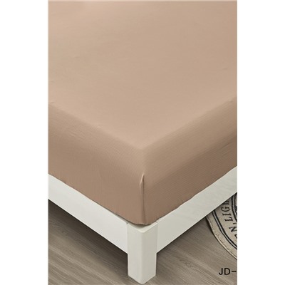 Комплект постельных принадлежностей, простыня на резинке Борт 25 + 2 наволочки 50*70 мокко