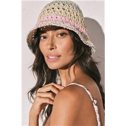 Sombrero bucket crochet beige