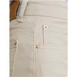 Джинсы трубы из эластичного денима средней плотности