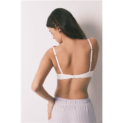 Sujetador push up algodón blanco