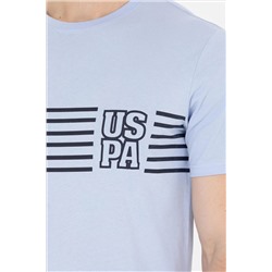 Erkek Mavi Bisiklet Yaka Tişört