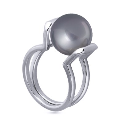 Кольцо (Майорка 12мм серо-голубая; покрытие родий), Есть комплект