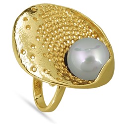 Кольцо (Майорка 14мм мята; покрытие золото)