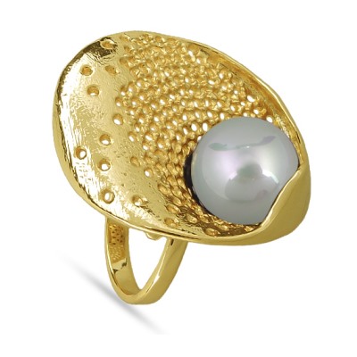 Кольцо (Майорка 14мм мята; покрытие золото)