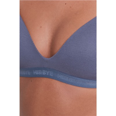 Sujetador triangular relleno fijo azul