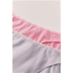 Pack 3 bragas clásicas algodón rosa gris azul