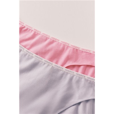 Pack 3 bragas clásicas algodón rosa gris azul