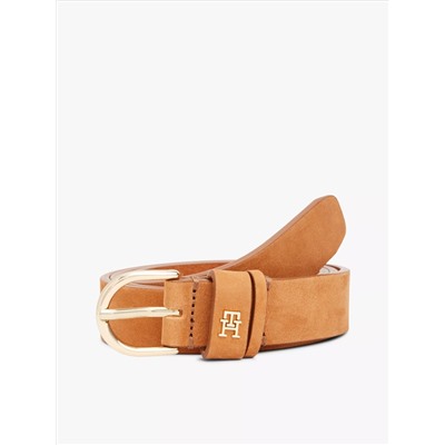 Essential Monogram Logo Leather Belt