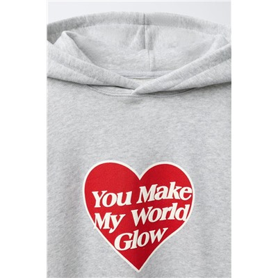 HEART PRINT SWEATSHIRT