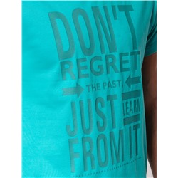 Футболка мужская цвета морской волны с принтом