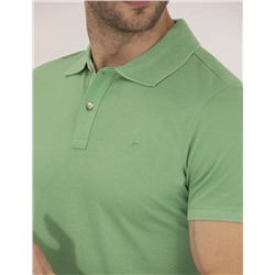 Açık Yeşil Slim Fit Polo Yaka Merserize Tişört